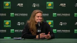 Maria Sakkari Post Match Press Conference Following Quarterfinal Win 2023 BNP Paribas Open