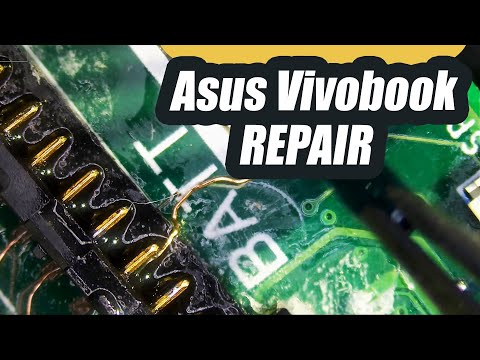 Asus VivoBook Laptop Ripped Battery Connector Repair - Restore torn traces.