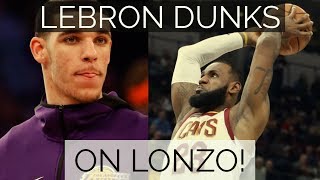 Lebron Dunks On Lonzo