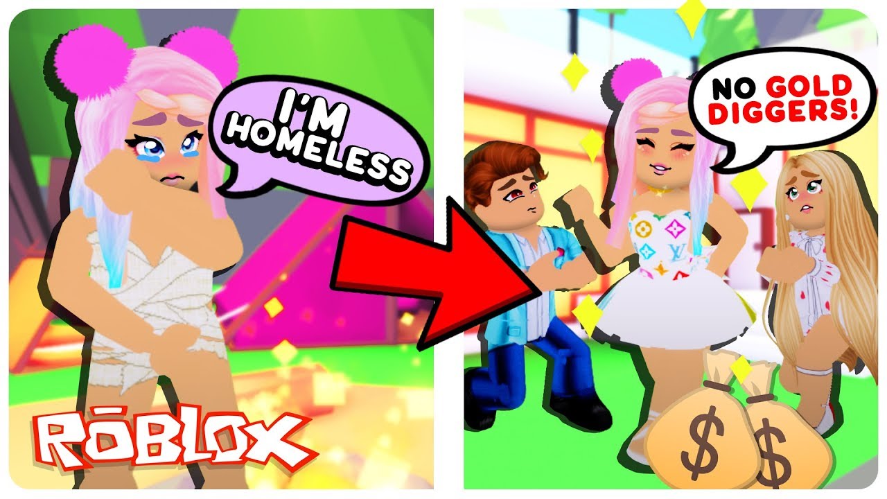 She Was Homeless And Nobody Liked Her Until She Won The Lottery Adopt Me Roblox Roleplay Youtube - role play roblox