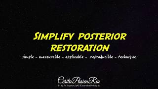 simplifying posterior restoration with bulkfill composite resin (tambalan resin komposit)