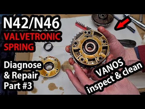 VANOS 검사 및 청소-N42 / N46 VALVETRONIC 리테이너 스프링 교체 [부품 # 3]