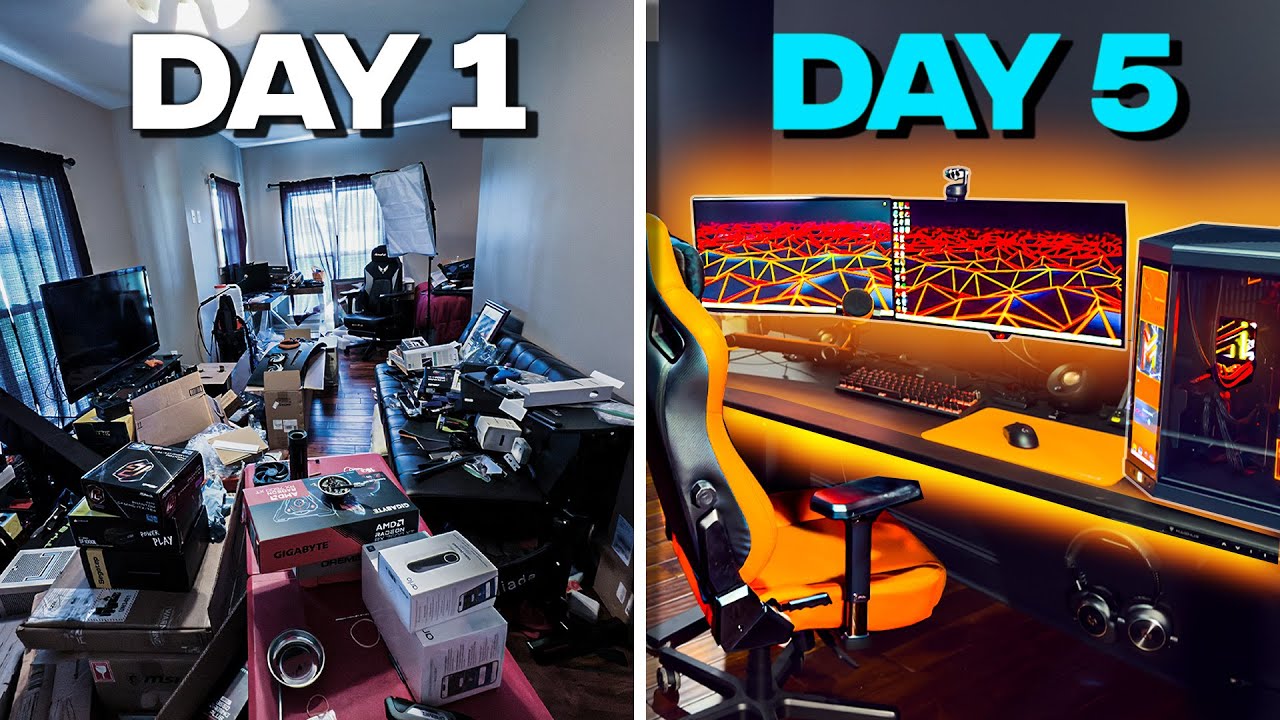 I Turned this Messy Room into My DREAM $20,000 GAMING Room!
