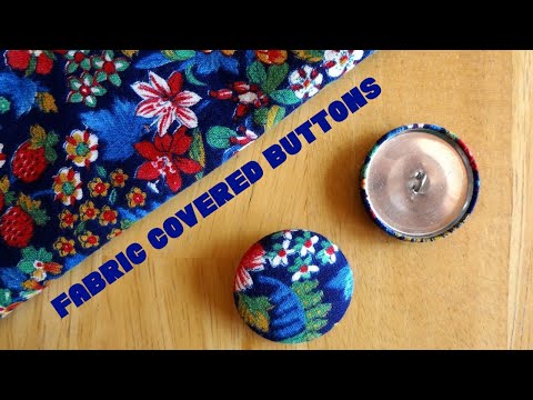Video: How To Cover A Button With Fabric