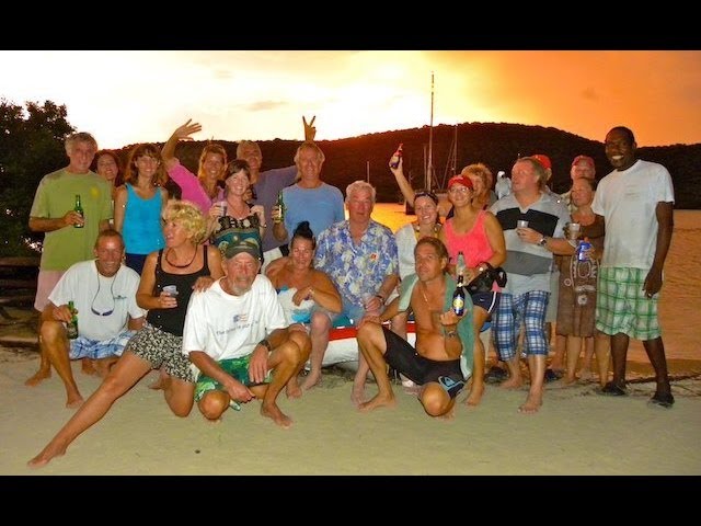 Roger’s Sunday Beach BBQ at Hog Island, Grenada, Caribbean