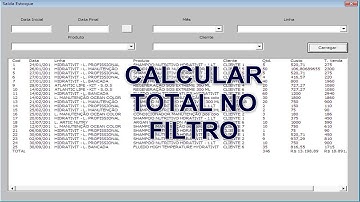 Calcular Total Filtro Listbox VBA Saída - Controle de Estoque Excel - Aula 85