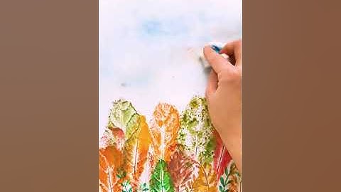 Leaves Art - Hướng dẫn vẽ tranh bằng lá siêu dễ #Shorts