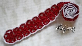 ♦ Декоративный пояс крючком • Ленточное кружево • ellej ♦ Декоративный пояс крючком • Ленточное кружево • ellej