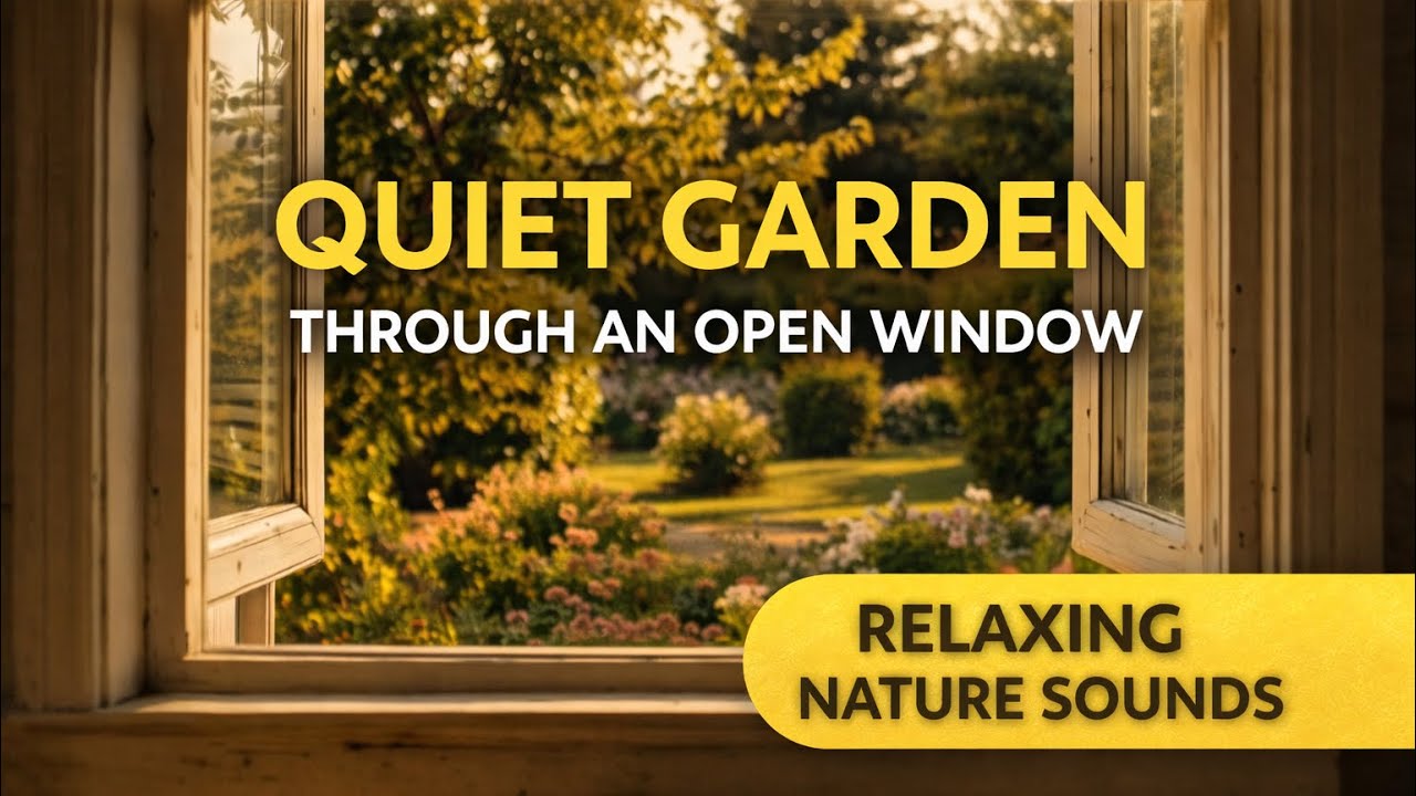 Quiet Garden Through an Open Window 🍃 | Gentle Nature Sounds for Relaxation 