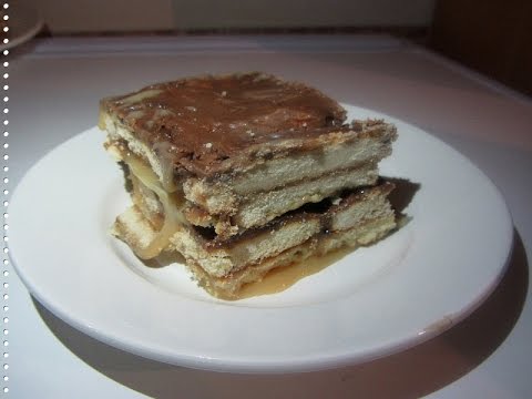 Cake Cookies without baking. Delicious cream toffee