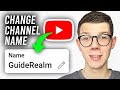 How to change name of youtube channel  full guide