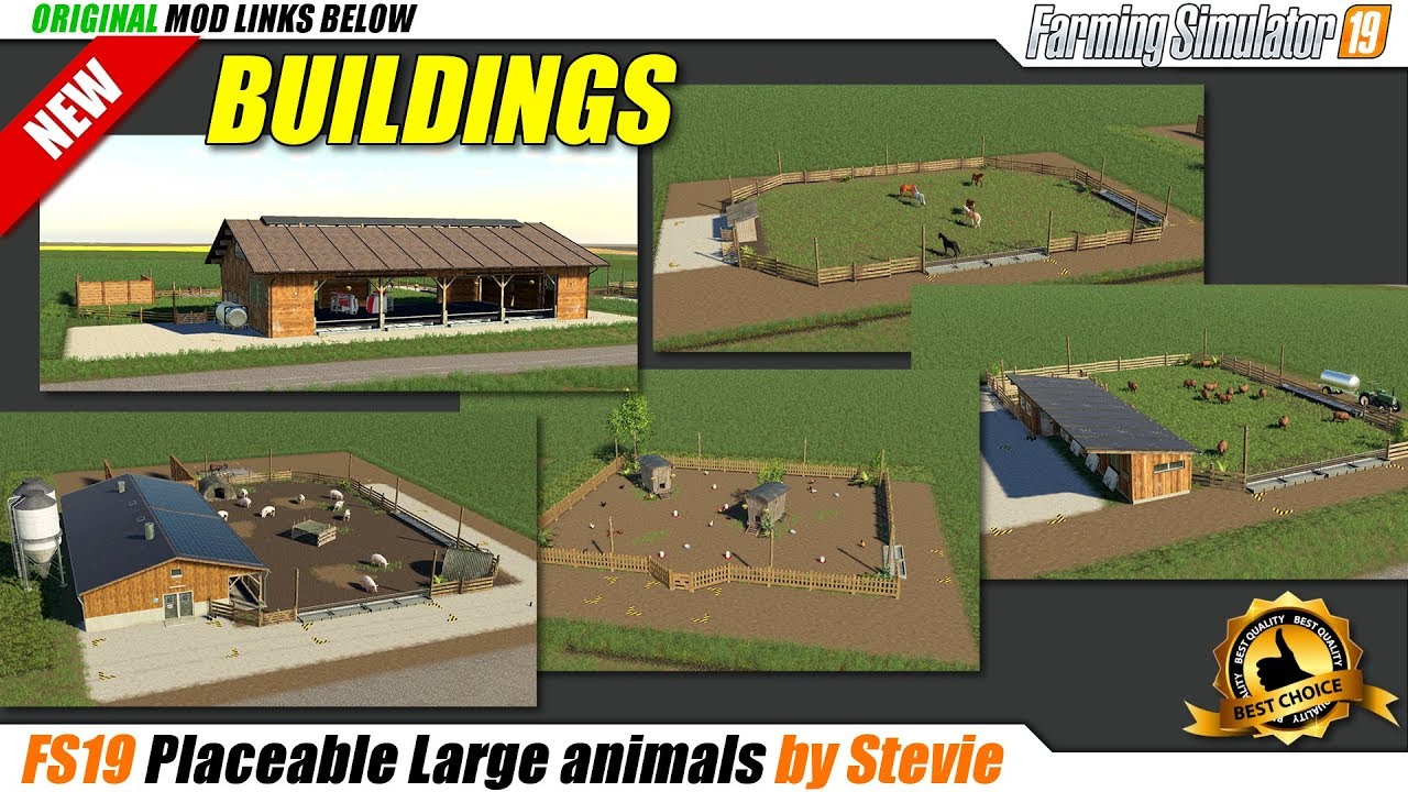FS19 PLACEABLE Large Animals by Stevie review YouTube