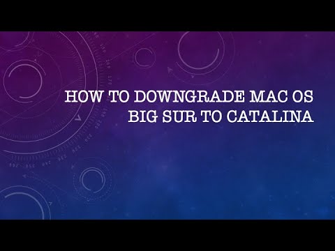 How to downgrade MacOS Big Sur beta to MacOS Catalina