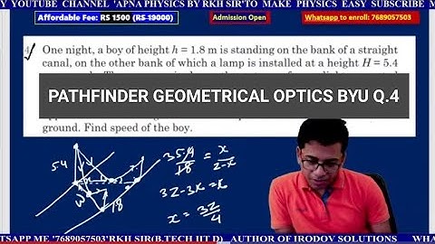 PATHFINDER GEOMETRICAL OPTICS BYU-4 BY RKH SIR(B.TECH IIT D) AUTHOR OF IRODOV SOL