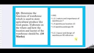 NMIMS -June 2023 Assignment-warehouse Management-   SEM3