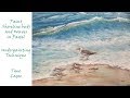 How to Paint Shoreline Birds and Waves - Pastel Seascape Demonstration