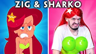 ZIG AND SHARKO WITH ZERO BUDGET - Zig & Sharko and Marina Funny Cartoon Parodies screenshot 2