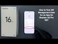 How to Turn Off Background Data for an App On Realme 16 Pro 5G?