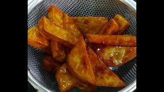Kamote-Que (Fried Caramelized Sweet Potatoes)