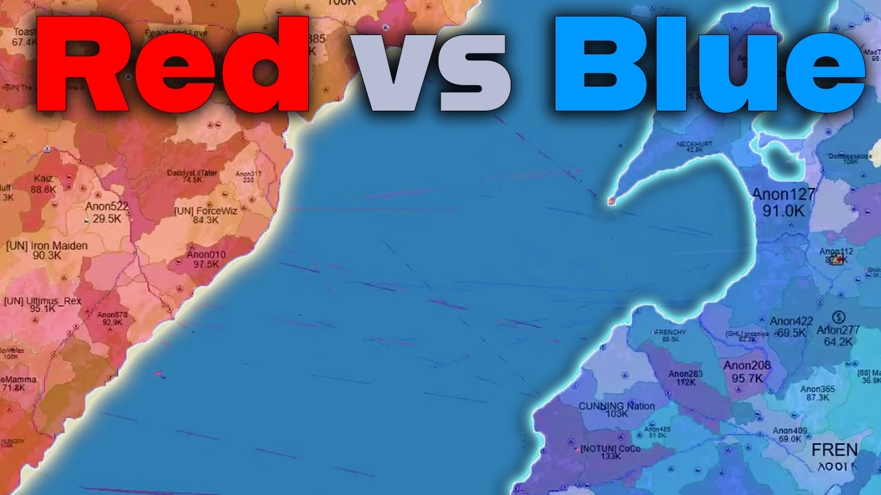 Red vs. Blue in OpenFront.io