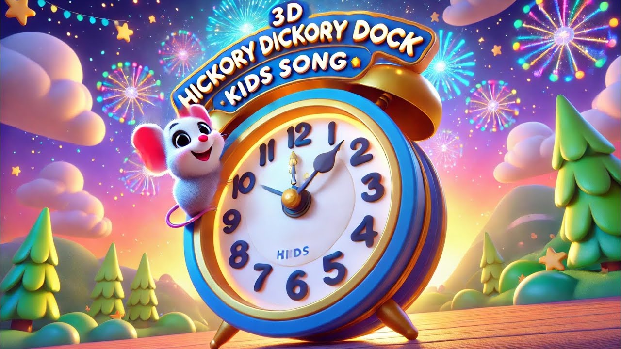 Hickory Dickory Dock Nursery Rhyme Song | Fun Kids Animation - YouTube
