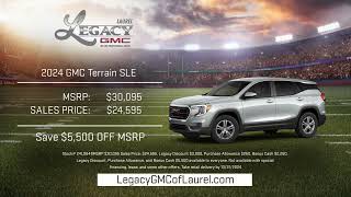 Get Monster Savings on a 2024 GMC Terrain at Legacy in Laurel, MS Legacy Gmc Laurel Ms
