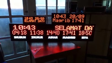 Prayer Time P10, P7.62, P4.75 Led Matrix, Jam sholat P10