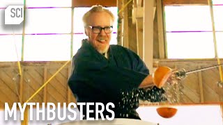 Testing Fruit Ninja In Real Life! | Mythbusters | Science Channel