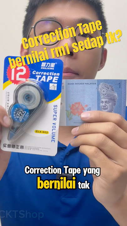 Correction Tape bernilai rm1 sedap x? #correction #pembetulan #correctiontape #school #sekolah #spm
