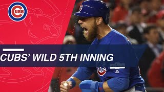 Watch the Cubs' wild 5th inning against Scherzer in Game 5 of the NLDS