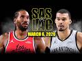 San Antonio Spurs Vs Los Angeles Clippers Full Game Highlights March 6 2026 NBA Season
