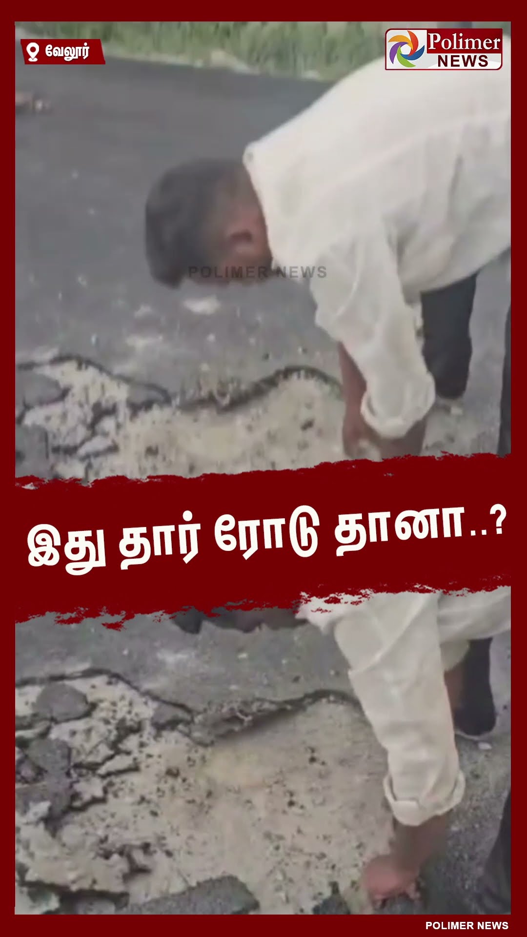 இது தார் ரோடு தானா..? #shorts | #road | #vellore