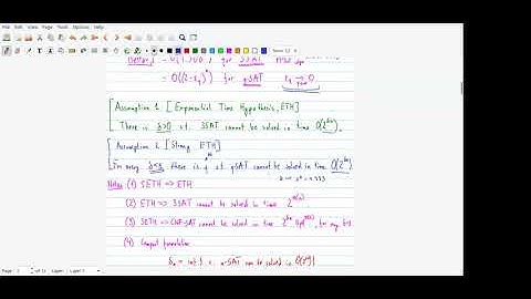Parameterized Algorithms lecture 13: Exponential Time Hypothesis