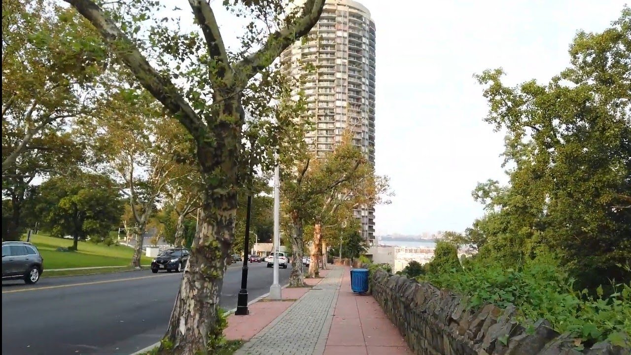 Walking on John F Kennedy Blvd East in North Bergen, New Jersey, USA