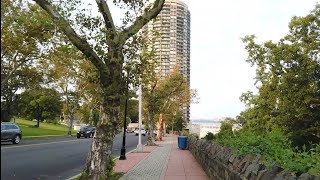 Walking on John F Kennedy Blvd East in North Bergen, New Jersey, USA