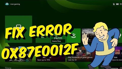 How To Fix Xbox One / Series X/S Error Code 0x87e0012f
