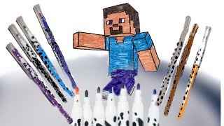 Learn Colors and How to Draw Steve from Minecraft Cute and Easy for Beginners