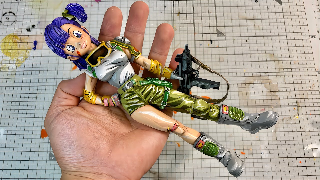 ドラゴンボール】ブルマのフィギュアを筆塗りで魅惑のフィギュアにして
