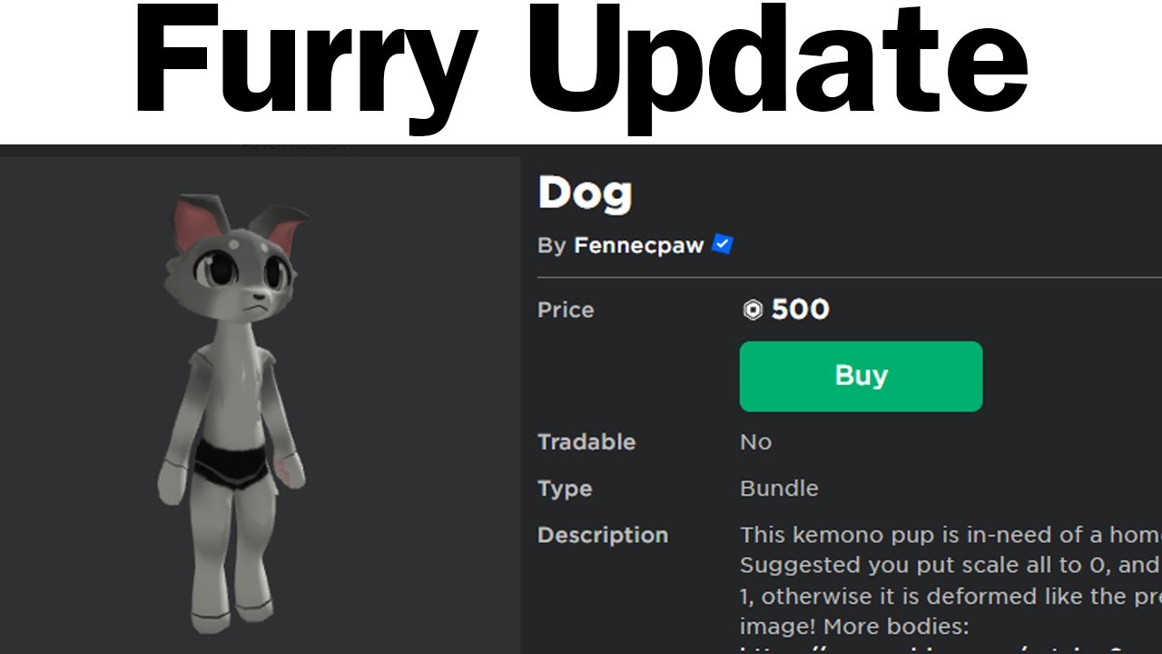 Off topic: This is my Roblox skin. I'm not a furry!