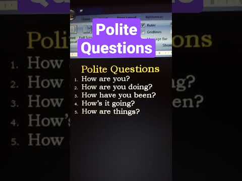 Polite questions in