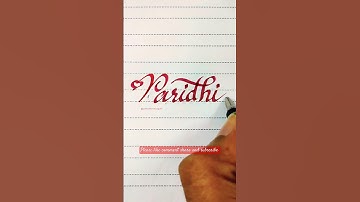 The Most Beautiful Calligraphy of the Name "PARIDHI" - Mesmerizing Art l #shorts #calligraphy