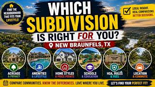 Which New Braunfels Subdivision Is Right for You? (2026 Guide)
