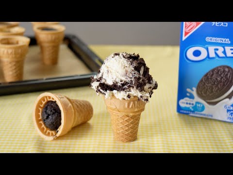 Trick Recipes: Oreo Ice Cream Cupcakes なんちゃってオレオアイスクリーム