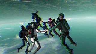 Stereoscopic 3D Skydiving Video - For Superbowl 3D & Colorcodetm Compatible Anaglyph Gles