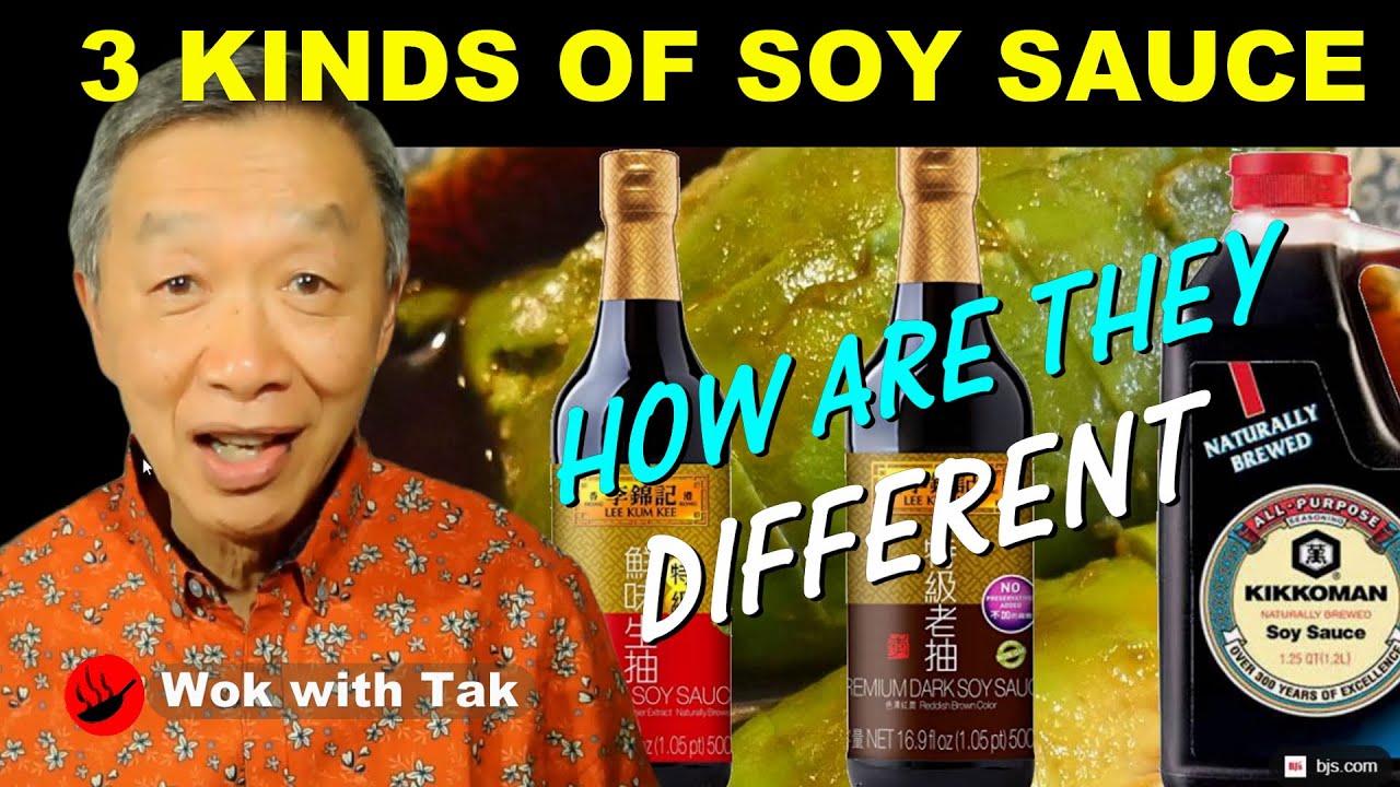 Three different kinds of soy sauce that you can use to flavor your food