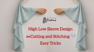 High Low Sleeve Design Cutting And Stitching Step By Step Guide For Beginners,