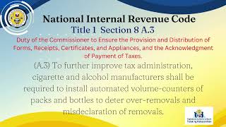 NIRC Title 1 Section 8 A.3