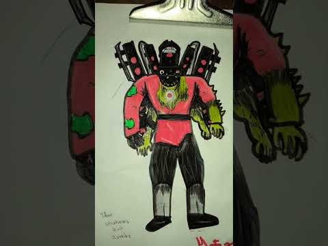 dibujo del Titan speakerman zombie gracias a @Dibupablo