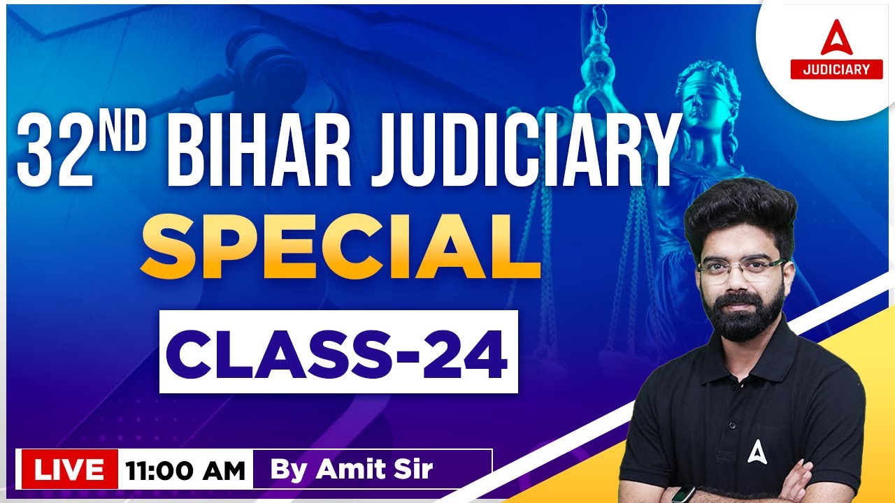 Bihar Judiciary Preparation | 32nd Bihar Judiciary Exam | Daily Special Class #24| By Amit Sir