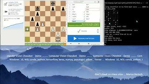 A python coded chessbot using computer vision , machine learning and stockfish 12 NNUE